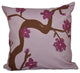 Polyester Pillow, Floral, Purple, 20"x20"