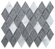 Ballagh 9.9"x12" Diamond Glass Mosaic Mix Wall Tile, Black, Sample