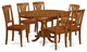 Poav7-Sbr-W 7-Piece Dining Room Set For 6- Dinette Table & 6 Chairs