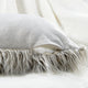Mongolian Faux Fur Pillow Shell Set, Gray, 20"x20"