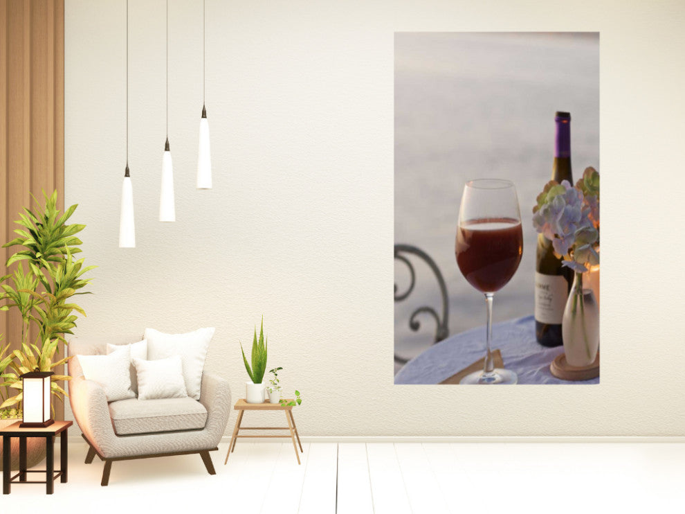 Glass of Wine City 1 Giclee Wrap Canvas Wall Art