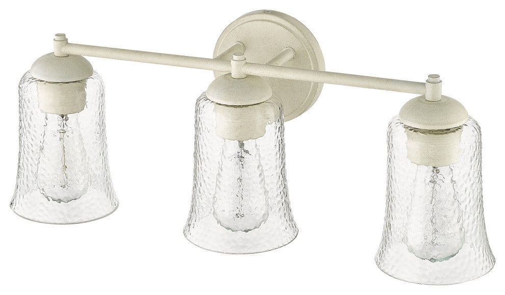 3 Light 21.75 in. Cottage White Vanity Light