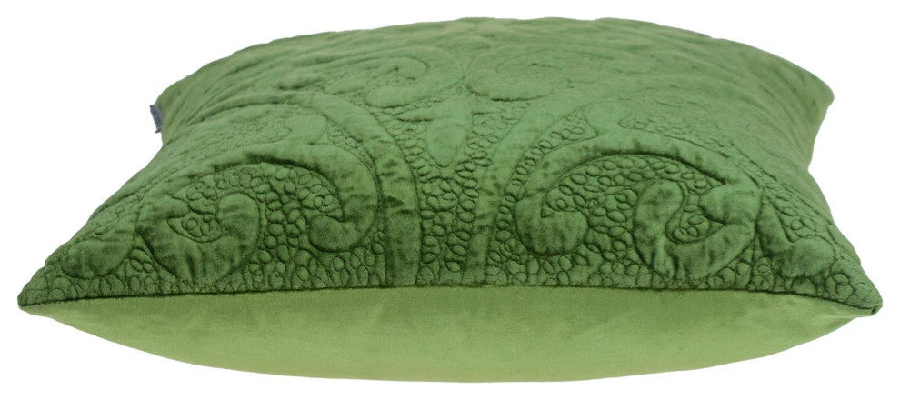 Parkland Collection Cristal Olive Throw Pillow, Square