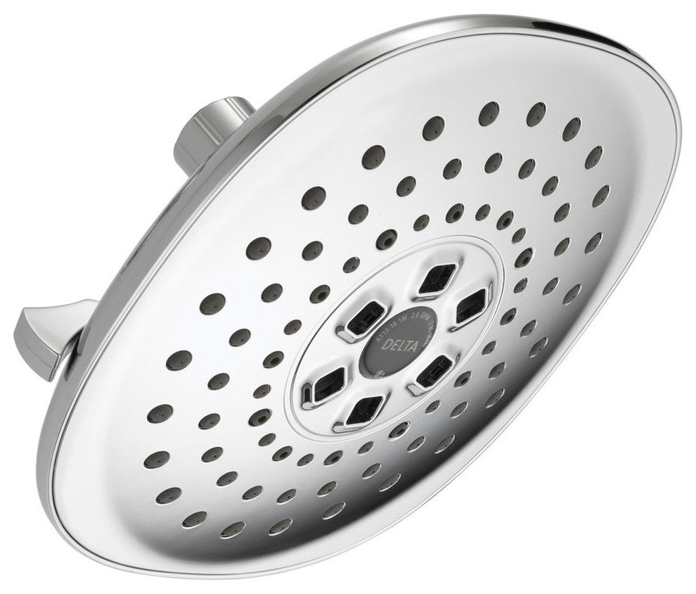 Delta H2Okinetic 3-Setting Raincan Shower Head, Chrome, 52686