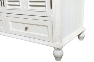 Home Living Single Bathroom Vanity, Antique White, 48"