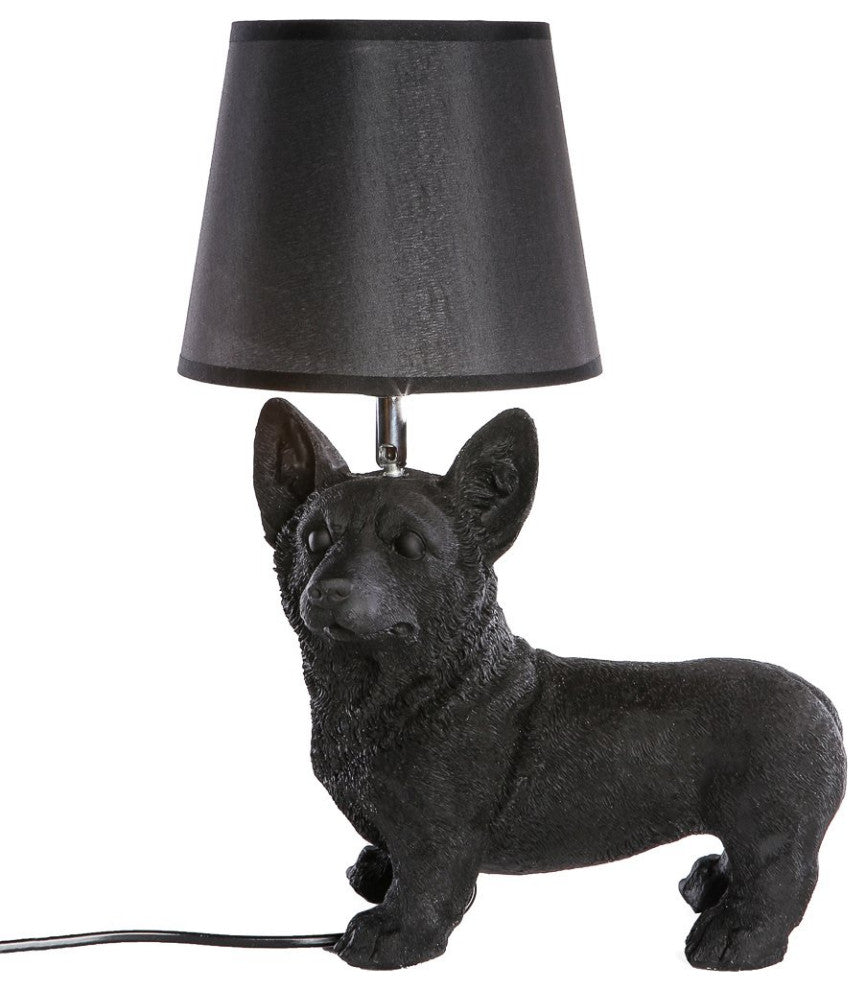 Resin Standing Corgi Figure Table Lamp