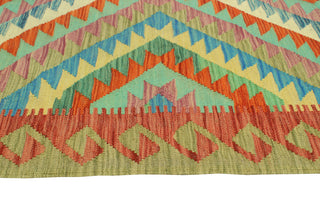 Sangat Flatweave Boran Brown/Lt. Green Rug, 4'0 x 6'0