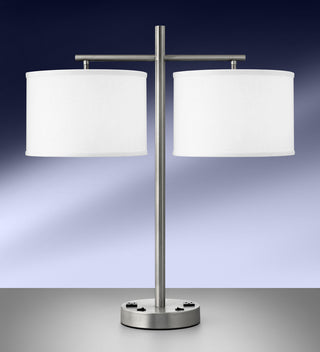 Twin-Light Double Nightstand Lamp, Set of 2