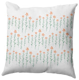 Periwinkle Stripe Outdoor Pillow, Orange, 16"x16"