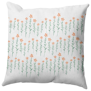 Periwinkle Stripe Outdoor Pillow, Orange, 16"x16"