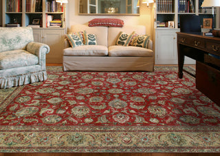 Fine Vintage Distressed Gary Red/Beige Rug, 9'7 x 12'4