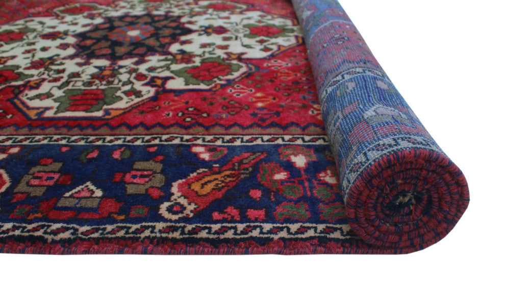 Vintage Distressed Charles Red Rug