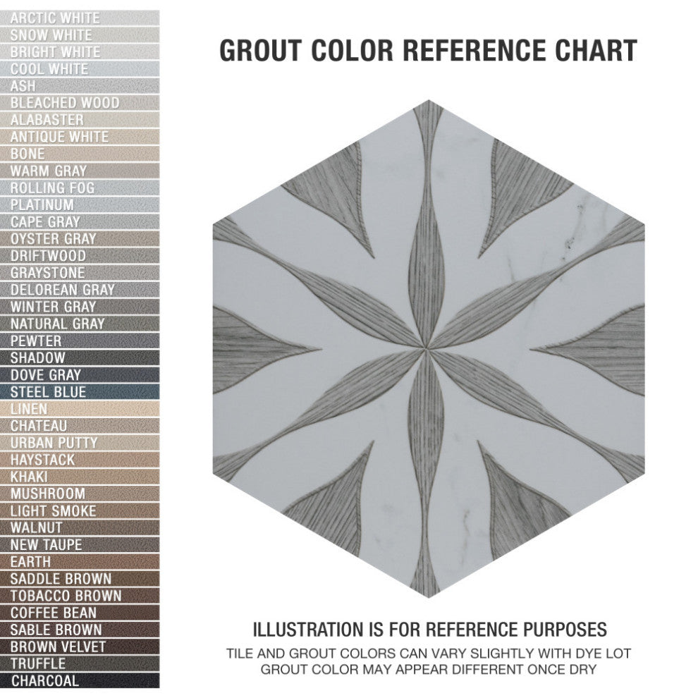 Llama Flower Loire Silver Smoke Porcelain Floor and Wall Tile