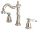 Kingston Brass Widespread Bathroom Faucet With Brass Pop-Up, Polished Nickel