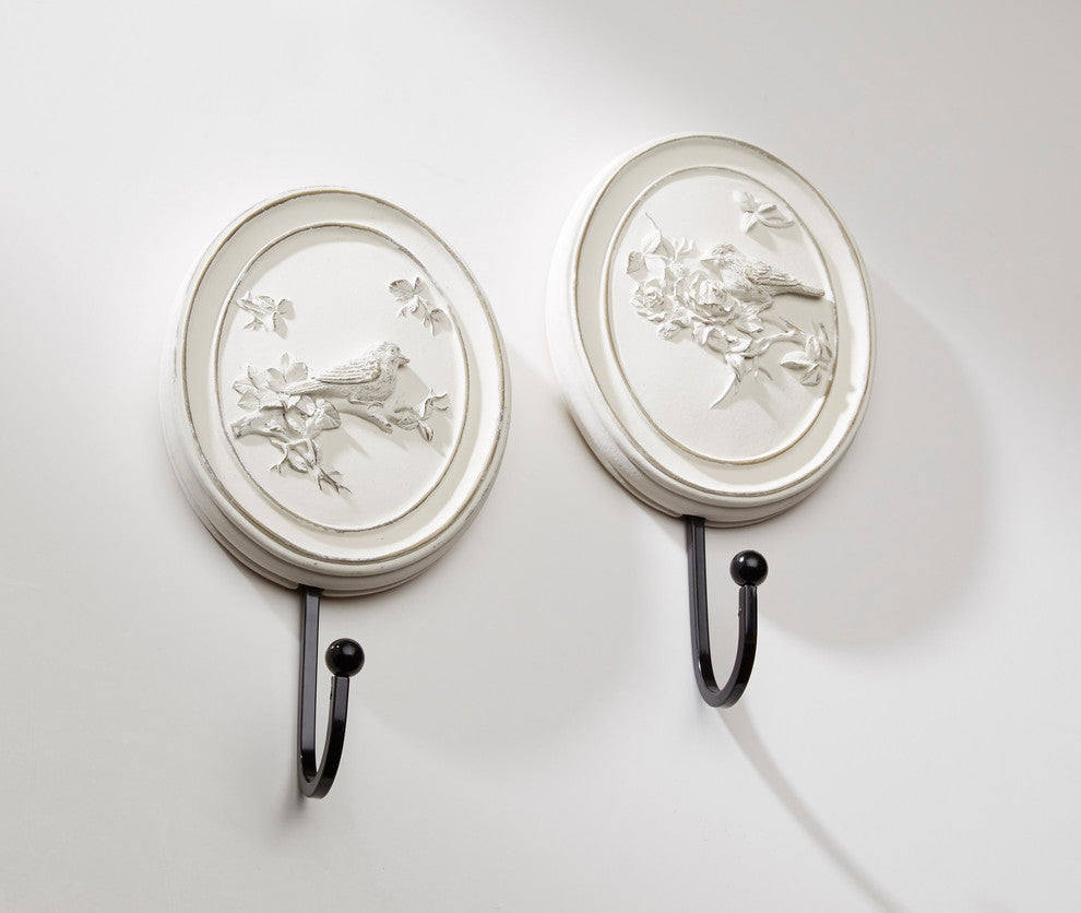 White Bird Hook, Set of 2