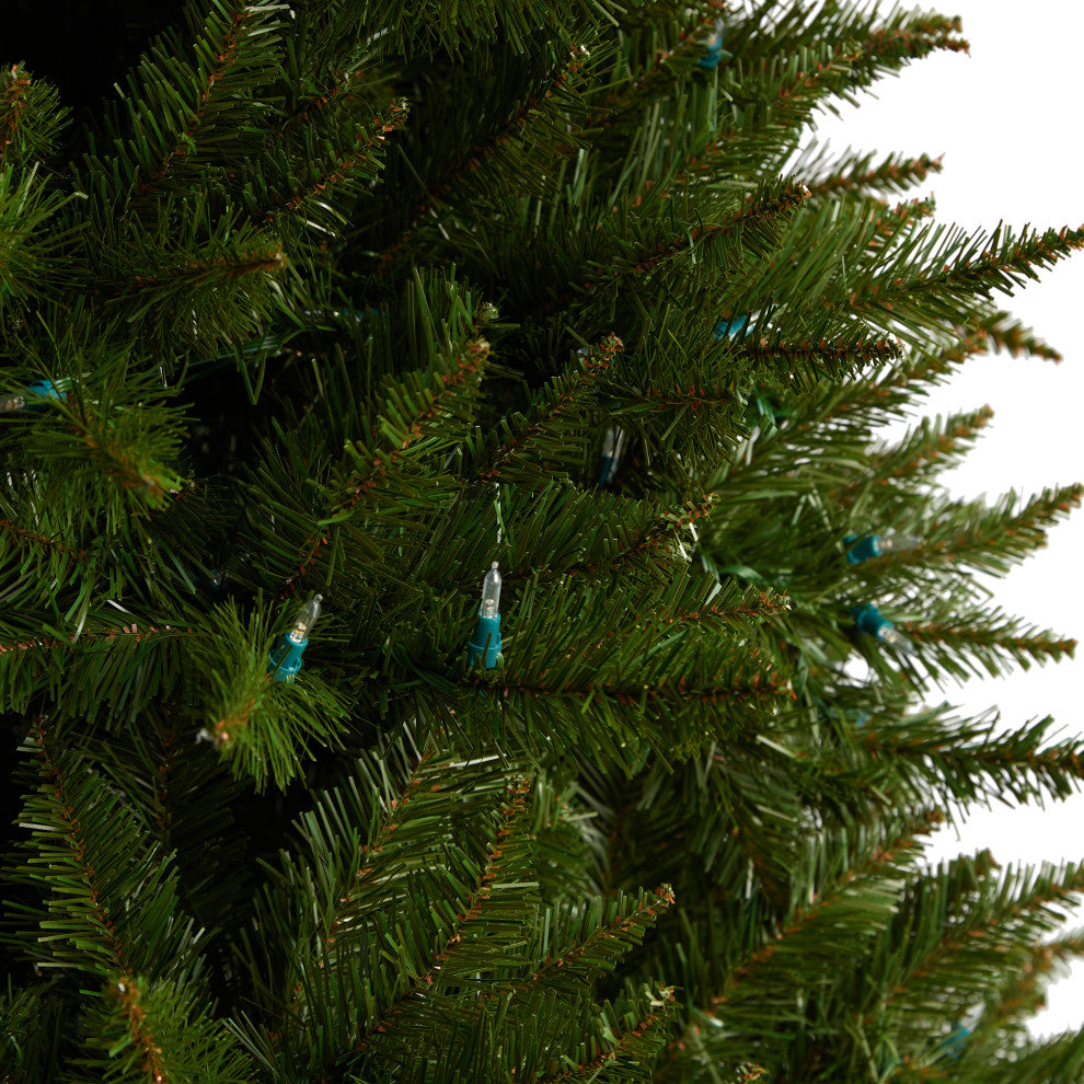 7.5' Vermont Spruce Faux Xmas Tree W/650 Color Changing  &1336 Bendable Branches