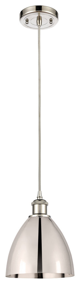 Ballston Dome Mini Pendant, Polished Nickel
