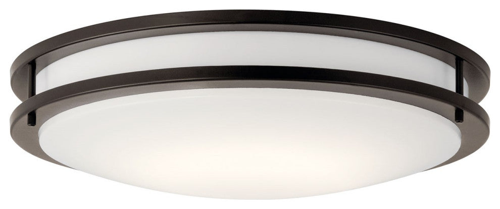 Kichler Avon 1 Light LED Flush Mount, Olde Bronze, 24