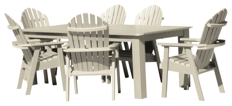 Muskoka 7-Piece 42x72 Bistro Dining Set, Weathered Acorn, Whitewash