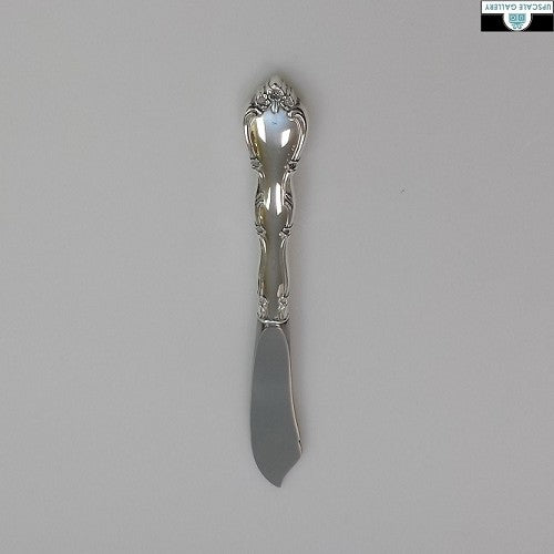Gorham Sterling Silver Rose Tiara Butter Serving Knife, Hollow Handle