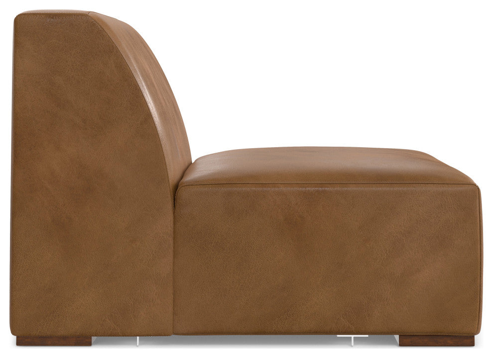 Rex Center Armless Sofa Module in Genuine Leather