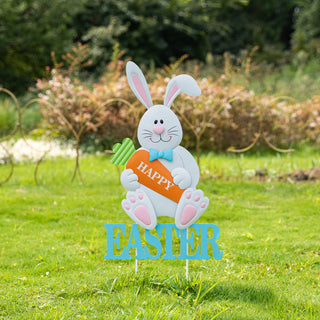 30"H Easter Metal Bunny Yard Stake