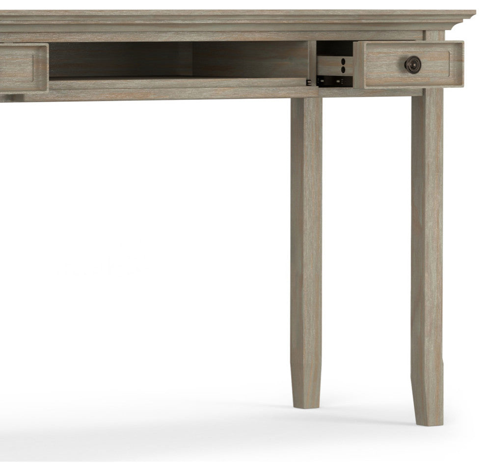 Amherst Solid Wood Desk, Distressed Gray