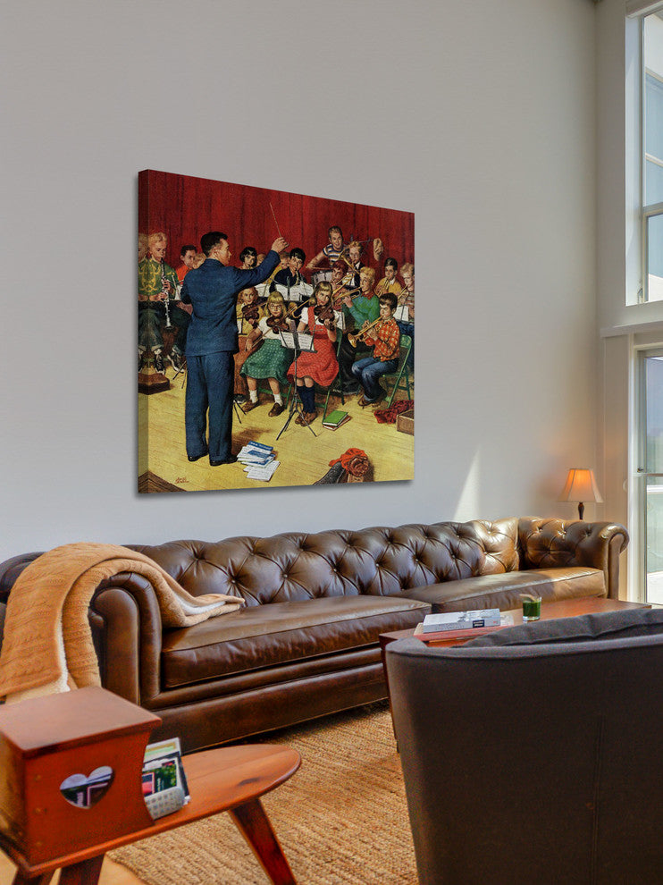"School Orchestra" Painting Print on Canvas by Amos Sewell