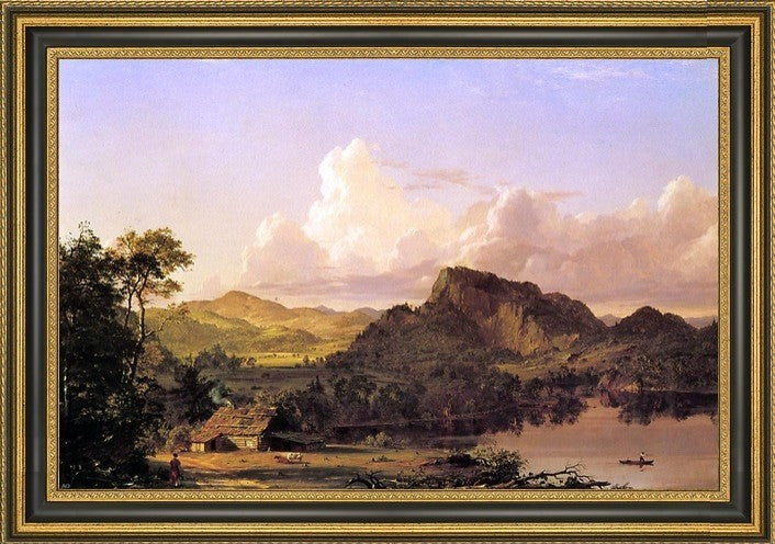 Frederic Edwin Church Home of the Pioneer Framed Premium Canvas Print, 18"x27"
