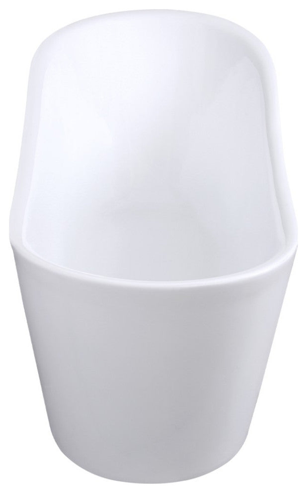 ARIEL Milan 67" Acrylic Freestanding Bathtub Polished Chrome and Overflow Drain