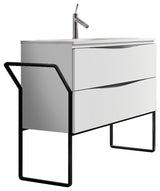 Unit 32" Vogue 2DR Matt White With Ceramic Top