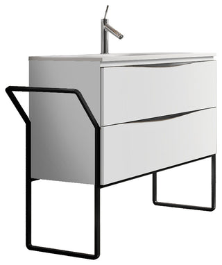 Unit 32" Vogue 2DR Matt White With Ceramic Top