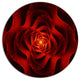 Fractal Red Flower Of Love, Flower Disc Metal Artwork, 38"