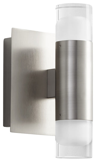 Oxygen Lighting 3-594-24 Alarum 2 Light LED Wall Sconce, Satin Nickel