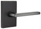 Emtek Passage Handle Set Rosette Right Handed Helios Lever, Flat Black