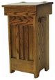 Amish Made Oak Mission Trash Can, Seely Stain