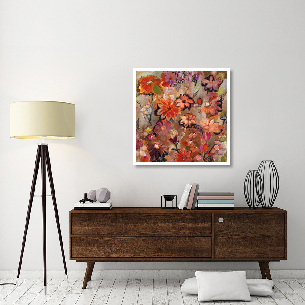 "Garden of a Joyful Day" Digital Paper Print by Joan Elan Davis, 38"x38"