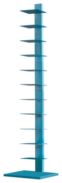 Shelly Spine Tower Shelf, Bright Cyan