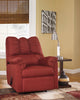Signature Design Darcy Rocker Fabric Recliner, Red