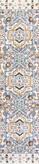 Aziza Persian Medallion High-Low Multi 2'x8' Runner Rug