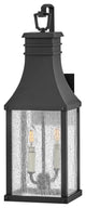 Hinkley Beacon Hill 2-Light Medium Wall Mount Lantern 17464MB, Museum Black