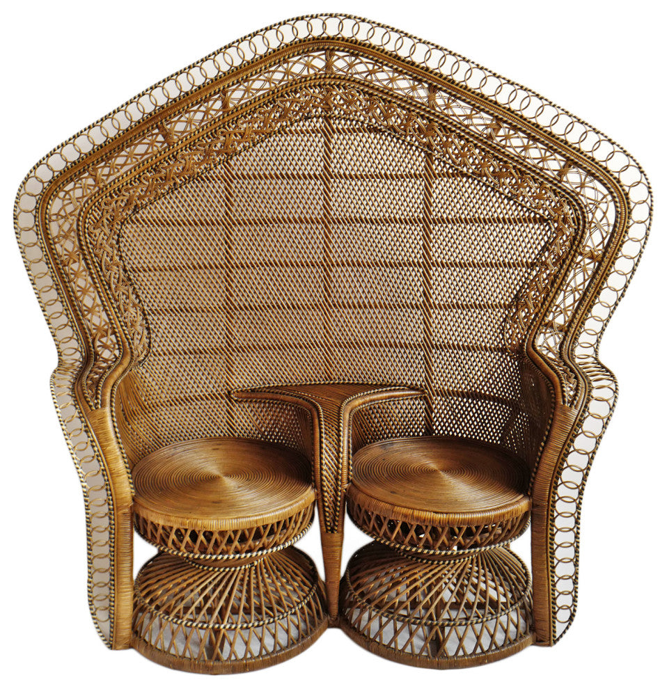 Tea Stained Double Peacock Chair