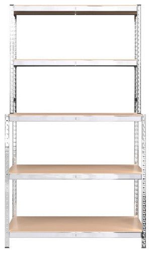 vidaXL Work Table Storage Rack with Shelves Silver Steel and Engineered Wood