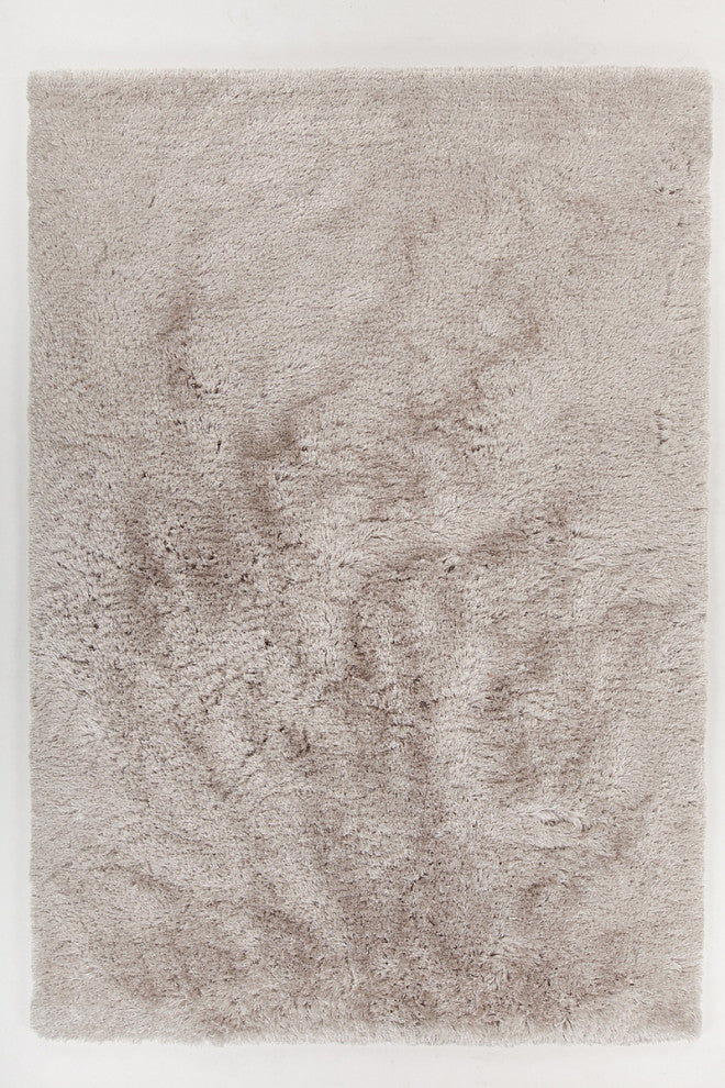 Roxy Handwoven Contemporary Shag Rug, Beige, Rectangular 5'x7'6