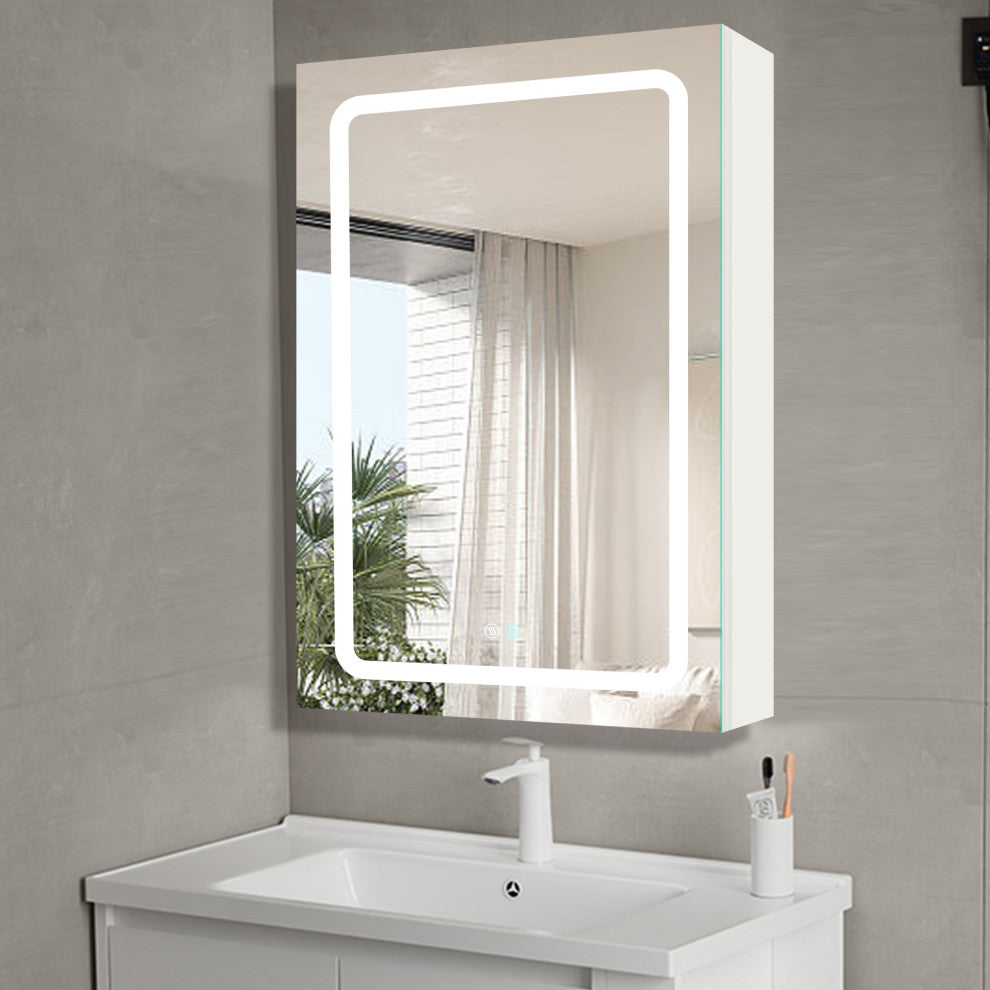 20 in.W x 30 in. H Aluminum Surface Mounted Medicine Cabinet with Door
