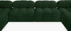 Ames Boucle Fabric U-Shaped Modular Sectional, Green, 8-Piece: 4 Armless Chair, 4 Corner Chair