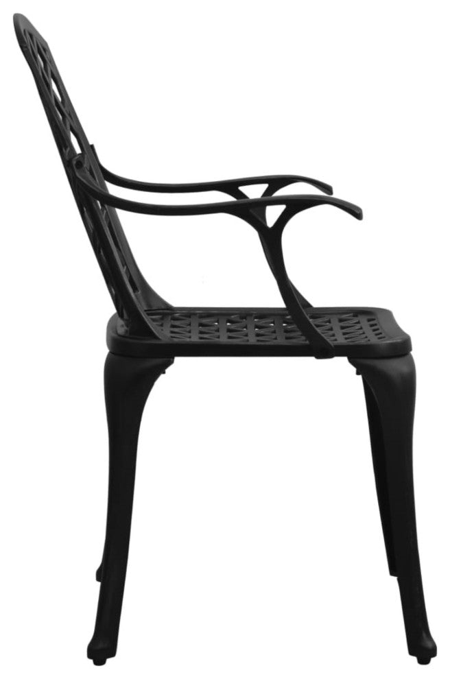 Vidaxl Garden Chairs 2-Piece Set Cast Aluminum Black