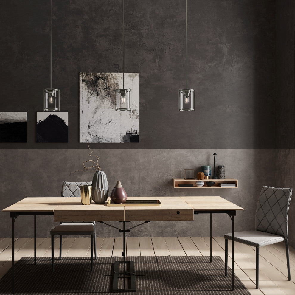 Hunter Astwood Brushed Nickel 1-Light Pendant Ceiling Light Fixture