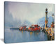 "Fishing Boats in Harbor" Canvas Print