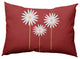 Floral Print Decorative Throw Pillow, Ligonberry Red, 14"x20"